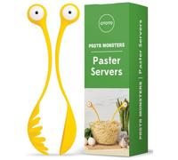 Pasta Monsters and Salad Servers - BPA-Free Fun Kitchen Gadgets - 100% Food Safe Salad Spoon and Fork Set - Pasta and Salad Server - 11.93x 3.39 x 2.24 inch