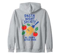 Pasta Night Society Al Dente After Dark Funny Pasta Lover Zip Hoodie
