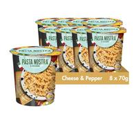 Pasta Nostra Instant Pasta Pots, Authentic Italian Cheese & Pepper Fusilli Pasta, Convenient & Quick Meal Solution, Pack of 8 x 70g Servings, Made in Italy, Ready to Eat in Just 5 Minutes