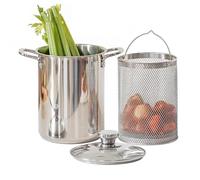 Pasta Pot with Strainer,4L Deep Fryer | Household Saucepan with Lid,for Home Cooks Chefs Parents Meal Prep Party Gathering Event Holiday Formal Dinners Apartment