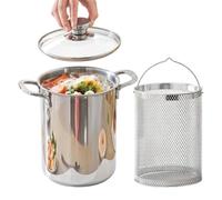 Pasta Pot with Strainer 4L Stainless Steel Saucepan
