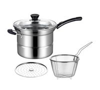 Pasta Pot with Strainer Basket,Noodle Cooker Pot,Stainless Steel Multifunctional Cooking Pot with Lid - Multipurpose Kitchen Accessory for Noodles, Vegetables, Stews, Steamers