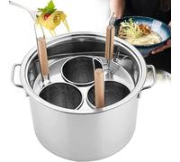 Pasta Pots 3/4/5 Holes Stainless Steel Pasta Cooker Pot with Strainer Insert Basket,Stainless Steel Pasta Cooker Pot,Pasta Noodle Vegetable Dumpling Cooker Set,for Home K