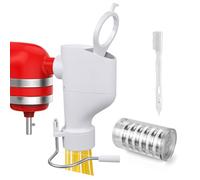 Pasta Press Attachment for KitchenAid Stand Mixers by MMOBIEL - 7-in-1 Pasta Maker with Interchangeable Plates for Fusilli, Rigatoni, Spaghetti, Bucatini, Fettuccine & Macaroni - Easy to Install