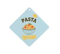 Pasta Queen Car Air Freshener Pad Rhombus | Hanging Decoration Fragrance Tablets Home Aromatherapy