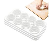 Pasta Ravioli Press, 3 Piece Heart Round 8 Hole Dumpling Maker Tool Set | Pasta Ravioli Press, 3 Piece Heart Round 8 Hole Molds, for Stuffed Pasta, Dumplings, Pastry Filling and Homemade Meals