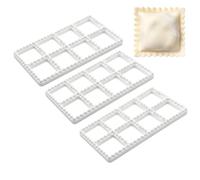 Pasta Ravioli Press, 3 Piece Heart Round 8 Hole Dumpling Maker Tool Set | Pasta Ravioli Press, 3 Piece Heart Round 8 Hole Molds, for Stuffed Pasta, Dumplings, Pastry Filling and Homemade Meals