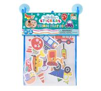 Buddy & Barney Bath Time Vehicle Stickers - Things that go Bath Time Stickers - Bath Foam Car Stickers for Kids Amusement - Set of 19 Transport Vehicle Stickers with Mesh bag, Toddlers Bath Fun