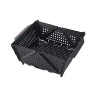 Pasta Strainer,Collapsible Colander,Collapsible Strainers and,Plastic Foldable Storage Basket,Space-Saving,BPA-Free,Dishwasher Safe Sink Drainage Basket for Fruits,Vegetables and Pasta（Black）