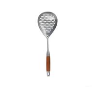 Pasta Strainer Stainless Steel with Wood Handle - Noodle Scoop Filter Mesh for Cooking Soup 39cm(M)