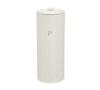 Pasta Tin Metal Ivory Round Spaghetti Food Storage 2.5L Canister Airtight Lid