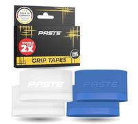 PASTE Double Pack Silicone Shin Pad Holders - The Original - 2 Pairs - Holder for Football Socks as Shin Pads Holder, Grip Tapes for Football Socks (White & Blue)