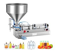 Paste Filling Machine, Semi-Automatic Liquid Filler for Toothpaste, Cream & Shampoo, Stainless Steel, 0.4-0.9mp, 5-40ML Capacity