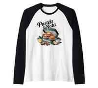 Pastéis de NATA Custard Tarts Food Art Portugal Traditional Raglan Baseball Tee