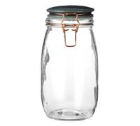 Pastel 1500 ml Glass Storage Jar Pastel Grey Ceramic Jar