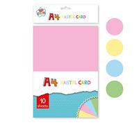 Pastel A4 Cardstock - 297mm x 210mm - Assorted Pastel Colours - 10 Sheets/Pack