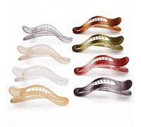 Pastel Alligator Hair Clips 8 PCS for Styling Sectioning, Monster Clips For Hair, Big Hair Clips For Styling Duckbill, Hair Styling Clips with Non-Slip Aligator Clips--Monsters