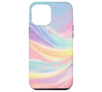 Pastel Aurora Waves with Sparkle Stars Case for iPhone 12 Pro Max