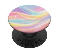 Pastel Aurora Waves with Sparkle Stars PopSockets Adhesive PopGrip