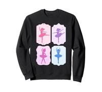 Pastel Ballerina Girl Dancing Silhouette Ballet Dancer Sweatshirt
