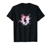 Pastel Ballerina Silhouette Paint Splash T-Shirt