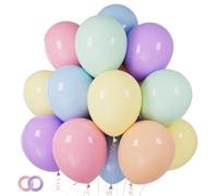 Pastel Balloons 100pcs 12 Inch Rainbow Balloon With 2 rolls of Balloon Ribbon Assorted Color Thicken Latex Colorful Balloons for Birthday Party Baby Shower Decoration Supplies