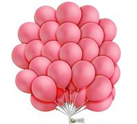 Pastel Balloons 12 Inch Macaron Pastel Color Latex Balloon for Pastel Rainbow Party Decoration Birthday Baby Shower Supplies Wedding Ceremony Balloon Pastel Red Balloon 30 Pack
