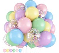 Pastel Balloons 35pcs - Macaron Multicoloured Thicken Latex Balloons Assorted Pastel Rainbow Party Balloon for Kids Birthday Party Decoration Balloon Boy Girl Baby Shower Supplies Wedding(12inch)