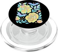 Pastel Bat Pumpkin Flower Halloween Enchantment Art PopSockets PopGrip for MagSafe