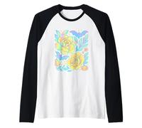 Pastel Bat Pumpkin Flower Halloween Enchantment Art Raglan Baseball Tee