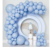 Pastel Blue Balloons 140pcs Light Blue Balloon Garland Arch Kit 5/10/12/18 Inch Different Sizes Baby Blue Latex Balloons for Gender Reveal Wedding Birthday Party Anniversary Baby Shower Decorations