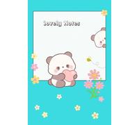 Pastel Blue Panda with Heart Notebook: Lovely Notes Aesthetic Lined Journal, 6 x 9 Inches, 120 Pages, Kawaii animal Design with Personal Profile Page and Yearly Goals