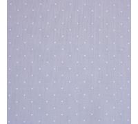 Pastel Blue Polycotton Fabric with White Polka Dots (Per Metre)