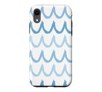 Pastel Blue Waves Ocean Lover Surfing Surf Summer Vibes Case for iPhone XR