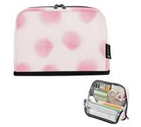 Pastel Blush Watercolor Textures Storage Pencil Bags Big Pencil Case Zipper Pencils Pouch Girls Classroom Pen Pouch Graphic Kids Stationery Back to School Supply