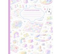Pastel Board Games Composition Notebook | Cute Aesthetic Journal for Girls & Teens | Soft Whimsical Gaming-Inspired Cover: Pretty Pastel Notebook for Journaling, School, Notes & Gifts