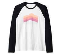 Pastel Boho Mountain Scene with Cosmic Star Sky Raglan Baseball Tee