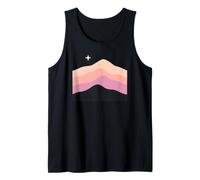 Pastel Boho Mountain Scene with Cosmic Star Sky Tank Top