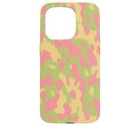 Pastel Camo Pattern in Pink, Green and Tan Case for iPhone 15 Pro