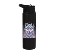 Pastel Celestial Spirit Wolf Lover Stainless Steel Insulated Water Bottle