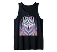 Pastel Celestial Spirit Wolf Lover Tank Top