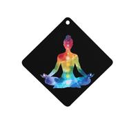 Pastel Chakra Pose Tie Dye Car Air Freshener Decorative Hanging Aromatherapy Tablets for Car Trucks Rhombus