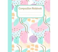Pastel College Ruled Notebook: Boho Pretty Pastel Design Composition Notebook 7.5 × 9.25 Inches, Soft Matte Cover, 120 Pages for school student, college