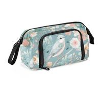 Pastel Color Bird Pen Case Large Capacity Pencil Case Organizer Lightweight for Nurse High School Supplies