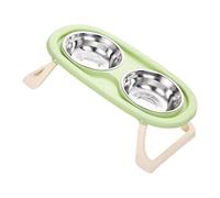 Pastel Color Elevated Dog Bowls With Adjustable Stand Splash-Proof Double Dish For Feeding Nonslip Cats Food Bowl