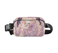 Pastel Color Sloth Baby Anime Cute Waist Bag Fanny Pack for Women Men Teenagers Mini Sling Chest Bag with Adjustable Strap for Cycling Hiking Gym