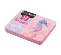 Pastel Colored Pencils: Work Without Broken Tips, 50 Count Macaroon Set, Soft Blend, Durable Lead, Art Material, Drawing Tool, Gadget For Beginners, Pro Painting