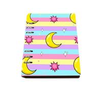 Pastel Coloured Stripes Notebook A5, Pu Leather Notebooks, Lined Paper Cute Notebooks 180Pages/90Sheets, Note Pads A5 for Women, Writing Book for Home, College Essentials Women Man