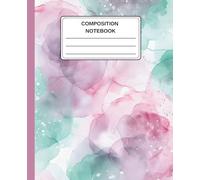 Pastel Composition Notebook: Soft Watercolor Bokeh Journal for School or Writing: Aesthetic 7.5 x 9.25 wide ruled Notebook with Pastel Pink, Mint, and ... - Ideal for Students, Teens, or Personal Use