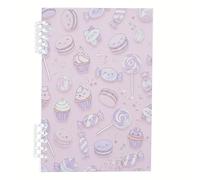 Pastel Cupcakes A5 Notebook, Swirl Lollipops A5 Notebooks, Lined Paper Funny Notebook 120Pages/60Sheets, Workbook for Writing, Lined Journal for Journaling Writing, Revision Supplies Women Man